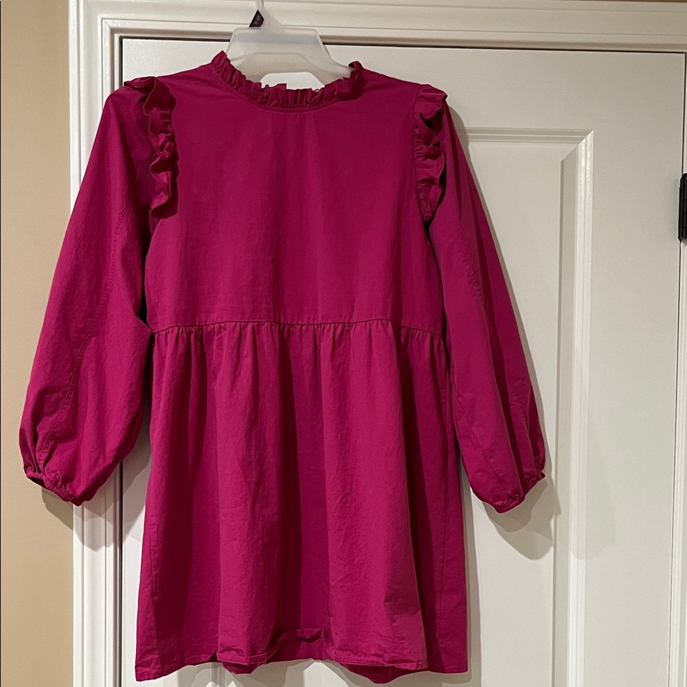 JODIFL Fuchsia Ruffle Detail Top